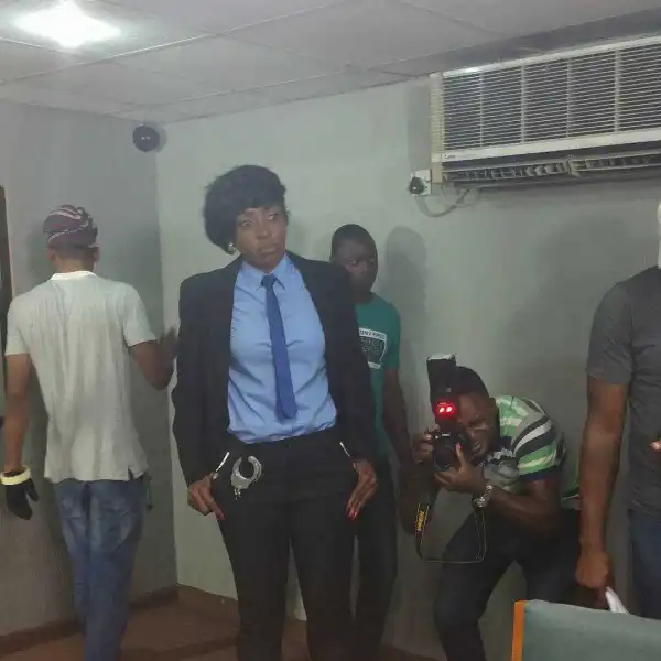 Photos: Actress Kate Henshaw Looks Lovely In Suit On Set Of New Movie
